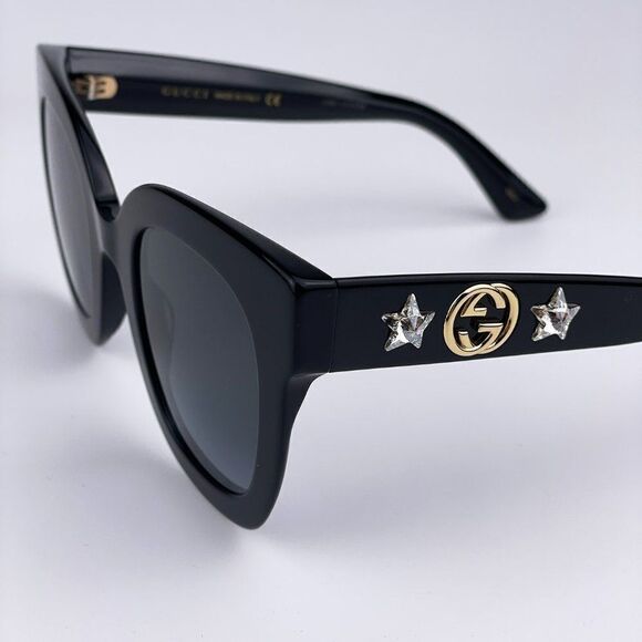 SALE! NEW Gucci  GG0208S 001 Black Gray Mirrored Gradient Square Women
